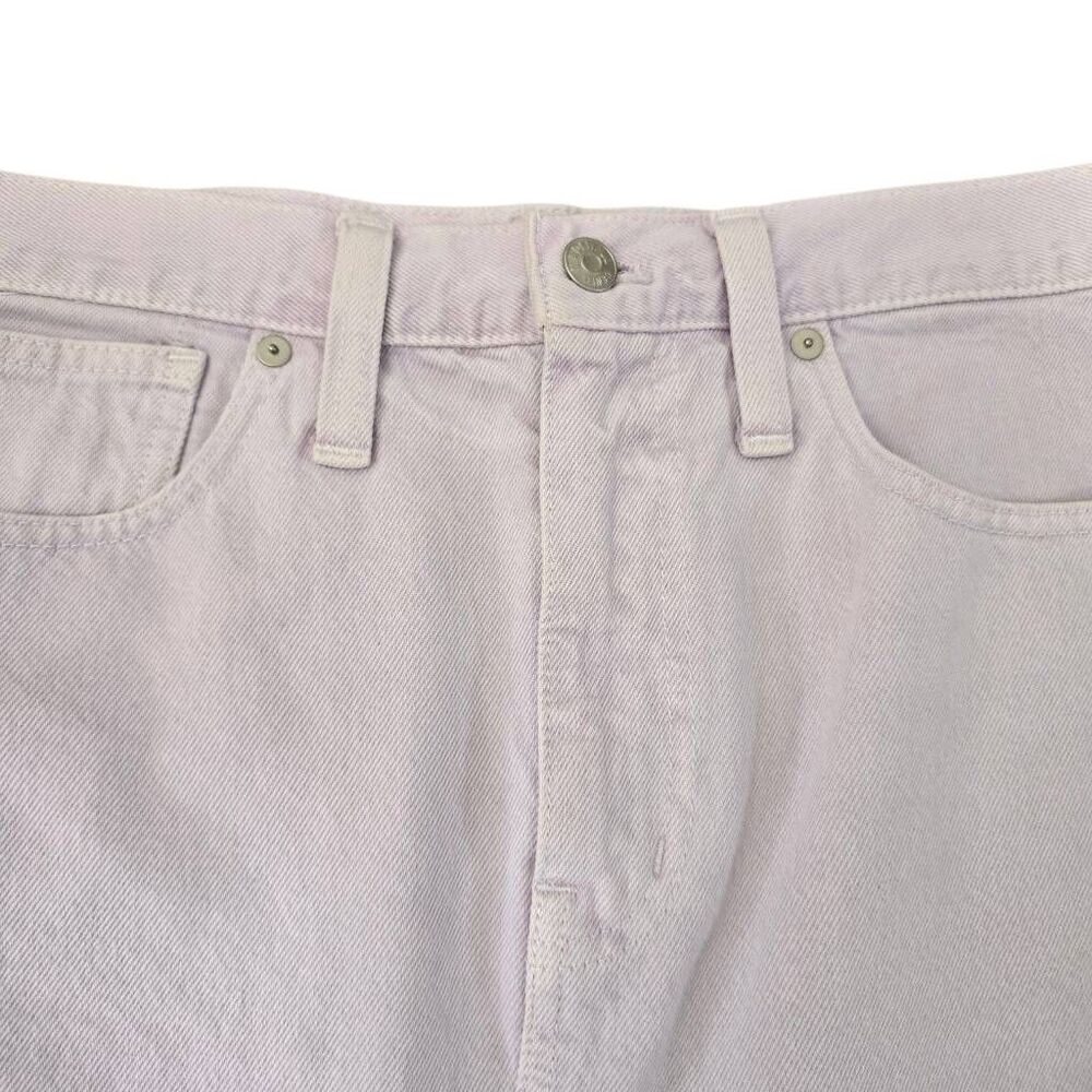 Madewell Garment Dyed Denim A-Line Skirt Women's Size 28‎ Lilac Purple Raw Hem - Picture 3 of 8